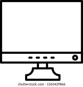 Computer monitor icon. Flat PC symbol. Vector illustration, EPS10.