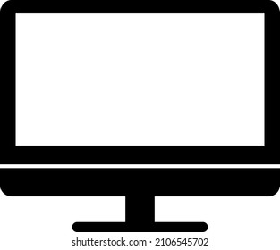Computer monitor icon. Flat PC symbol. Vector illustration, EPS 8.eps