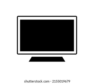Computer monitor icon. Flat PC symbol. Vector illustration, EPS10.