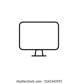 Computer monitor icon. Flat PC symbol. Vector illustration, EPS10.