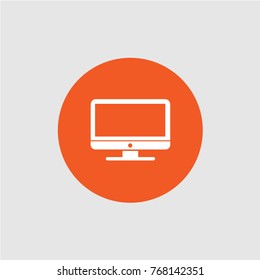 Computer monitor icon. Flat PC symbol. Vector illustration, EPS10.