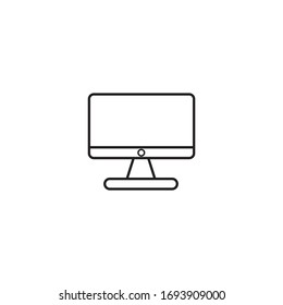 Computer monitor icon logo design vector template