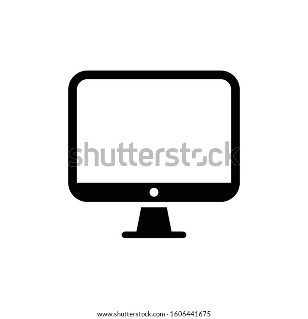 computer monitor icon logo\
template