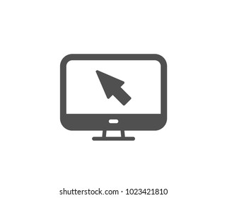 Computer or Monitor icon. Mouse cursor sign. Personal computer symbol. Quality design elements. Classic style. Vector