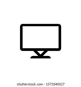 Computer monitor icon on white background