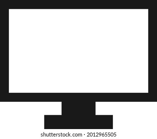 Computer monitor icon, pc monitor icon, display icon