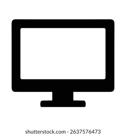 Computer monitor icon representing digital screens and visual display tech