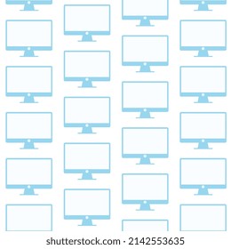 Computer monitor, icon set commercial use, vector.