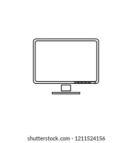 Computer monitor icon. Simple outline vector of technology set for UI and UX, website or mobile application