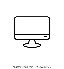 Computer monitor icon simple vector symbol