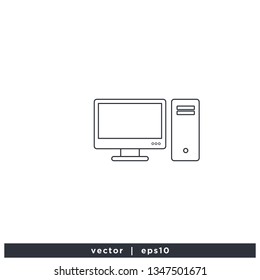 Computer monitor icon symbol
