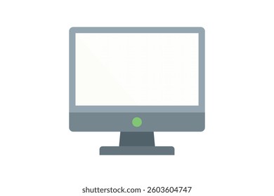 Computer Monitor Icon for UI Design, computer monitor icon, desktop monitor flat icon, computer display vector, digital screen