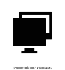 computer monitor icon vector black color design