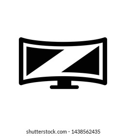 computer monitor icon vector black color