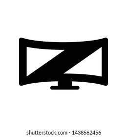 computer monitor icon vector black color