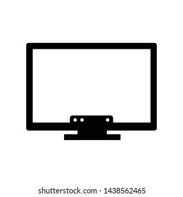 computer monitor icon vector black color