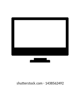 computer monitor icon vector black color