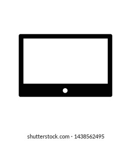 computer monitor icon vector black color