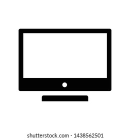 computer monitor icon vector black color