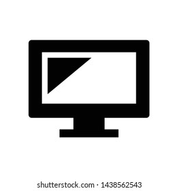 computer monitor icon vector black color