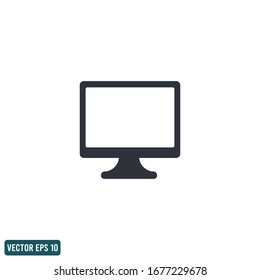 computer monitor icon vector design element logo template