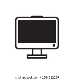 computer monitor icon vector illustration