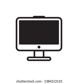 computer monitor icon vector illustration