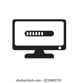Computer Monitor Icon Vector Illustration