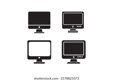 Computer monitor icon vector illustration