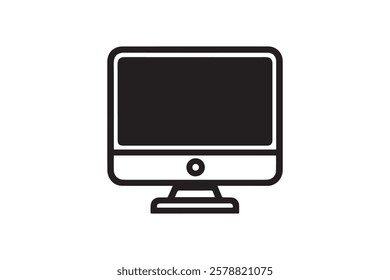 Computer monitor icon vector illustration