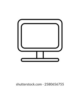 Computer monitor icon Vector logo set flat