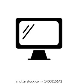 Computer monitor icon vector on white background