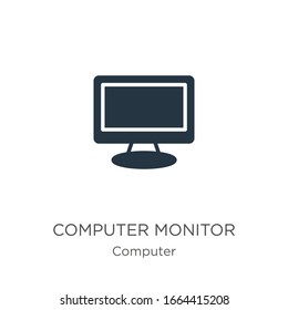 Computer monitor icon vector. Trendy flat computer monitor icon from computer collection isolated on white background. Vector illustration can be used for web and mobile graphic design, logo, eps10
