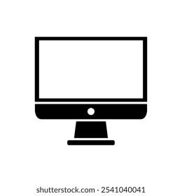 Computer monitor illustrated on white background
