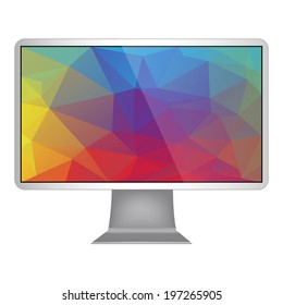 Computer monitor isolated on white