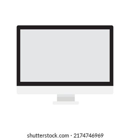 Computer monitor isolated on white background