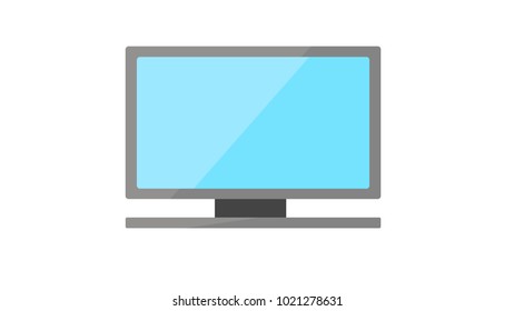 Computer monitor isolated vector illustration