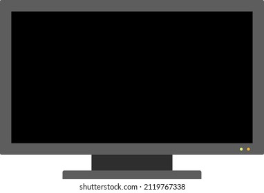 Computer monitor isolated vector illustration.