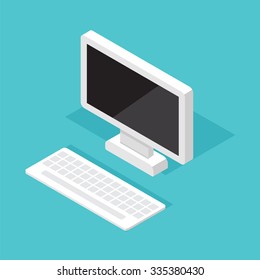 Computer Monitor Isometric decktop
