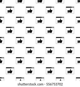 Computer monitor with like button pattern. Simple illustration of computer monitor with like button vector pattern for web