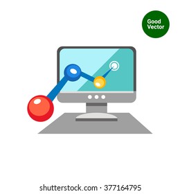 Charts Finance Report On Computer Laptop Stock Illustration 2116905404 ...