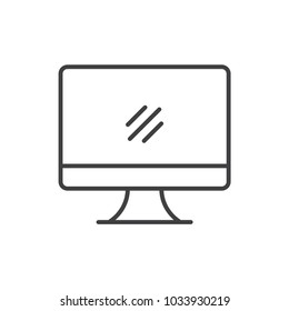 Computer Monitor Line Icon.