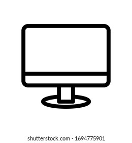 Computer monitor line icons. Stroke vector elements for trendy and modern design. Vector line icons isolated on a white background. Vector illustration 