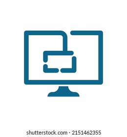 Computer Monitor Logo Vector Illustration Icon Design