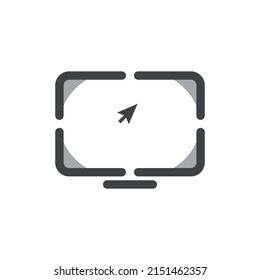 Computer Monitor Logo Vector Illustration Icon Design