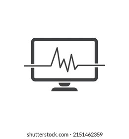 Computer Monitor Logo Vector Illustration Icon Design