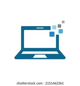 Computer Monitor Logo Vector Illustration Icon Design