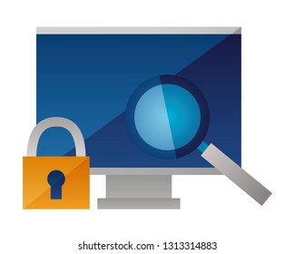 computer monitor magnifying glass security