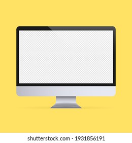 Computer monitor mockup banner. Device icon. Vector on isolated background. EPS 10