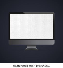 Computer monitor mockup banner. Vector on isolated background. EPS 10